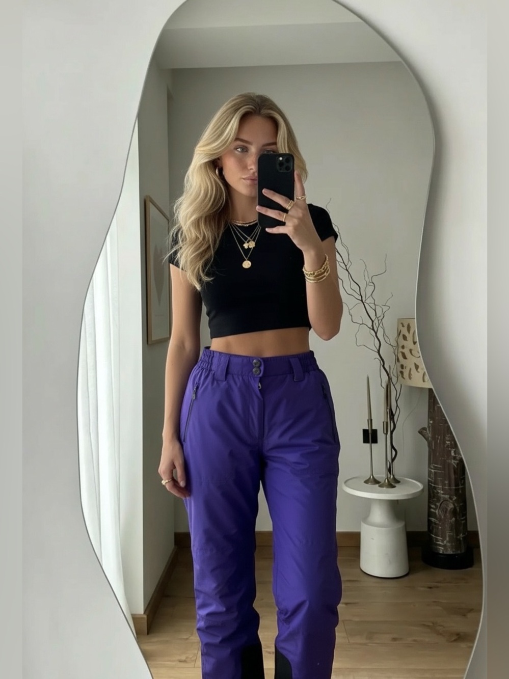 Vintage Nordica Purple Sports Ski Pants